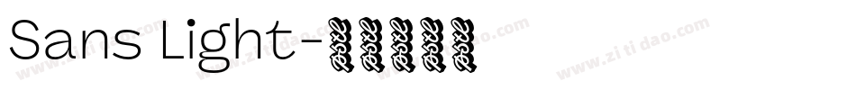Sans Light字体转换